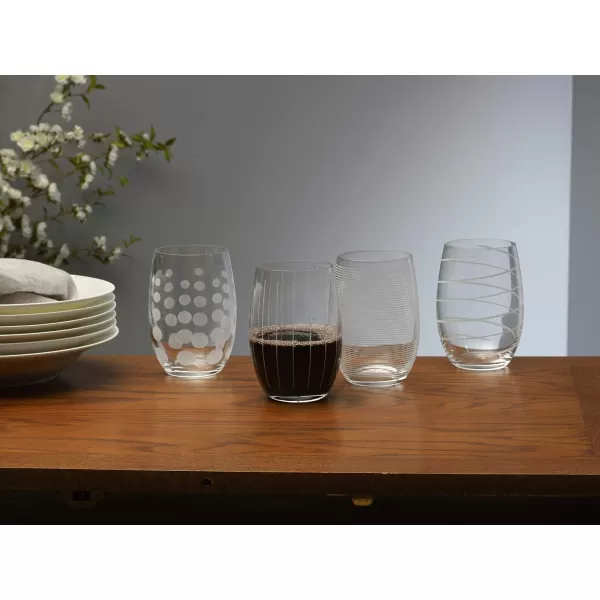 Mikasa Cheers Balloon Goblet Wine Glass, 24.5-Ounce, Set of 4, Transparent