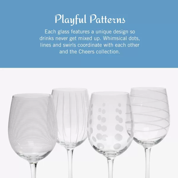 Mikasa Cheers Balloon Goblet Wine Glass, 24.5-Ounce, Set of 4, Transparent