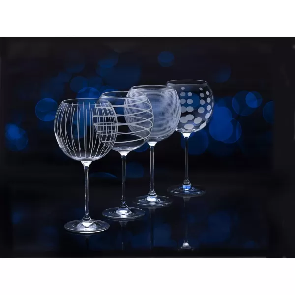 Mikasa Cheers Balloon Goblet Wine Glass, 24.5-Ounce, Set of 4, Transparent