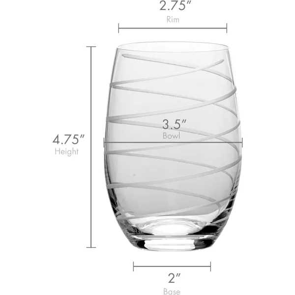 Mikasa Cheers Balloon Goblet Wine Glass, 24.5-Ounce, Set of 4, Transparent