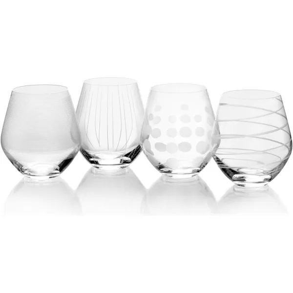 Mikasa Cheers Stemless Wine Glass, 17-Ounce, Set of 8