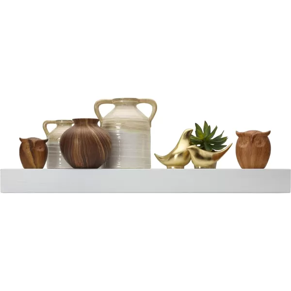 Mikasa Chunky Shelf for Bedroom, Living Room, Bathroom, Kitchen, Nursery with Pole Mount, 24-Inch, White