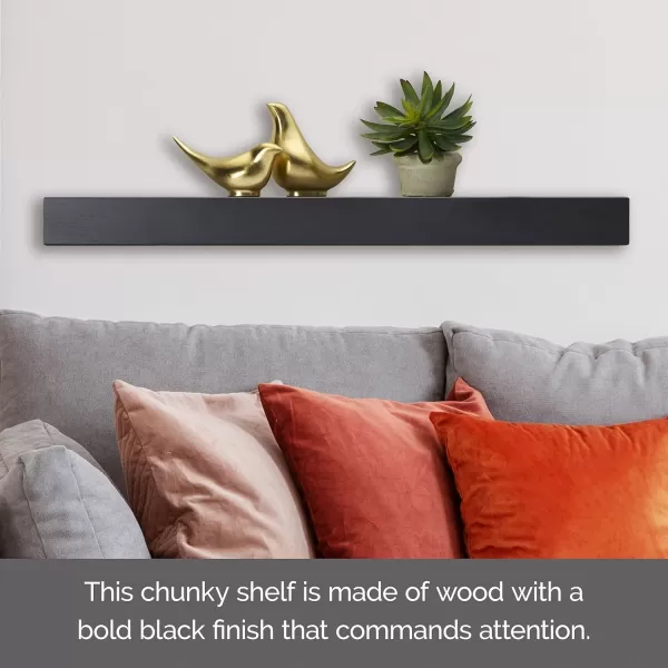 Mikasa Chunky Shelf for Bedroom, Living Room, Bathroom, Kitchen, Nursery with Pole Mount, 24-Inch, White