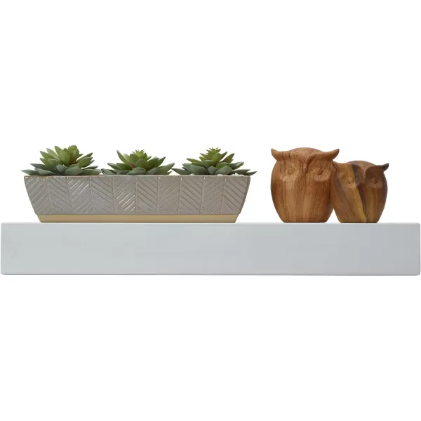 Mikasa Chunky Shelf for Bedroom, Living Room, Bathroom, Kitchen, Nursery with Pole Mount, 24-Inch, White
