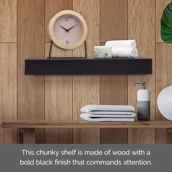 Mikasa Chunky Shelf for Bedroom, Living Room, Bathroom, Kitchen, Nursery with Pole Mount, 24-Inch, White