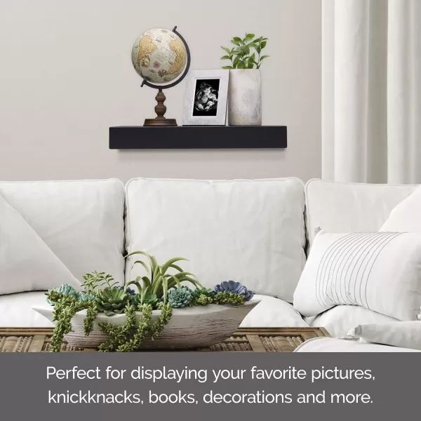 Mikasa Chunky Shelf for Bedroom, Living Room, Bathroom, Kitchen, Nursery with Pole Mount, 24-Inch, White