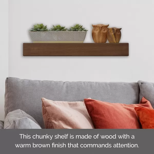 Mikasa Chunky Shelf for Bedroom, Living Room, Bathroom, Kitchen, Nursery with Pole Mount, 24-Inch, White