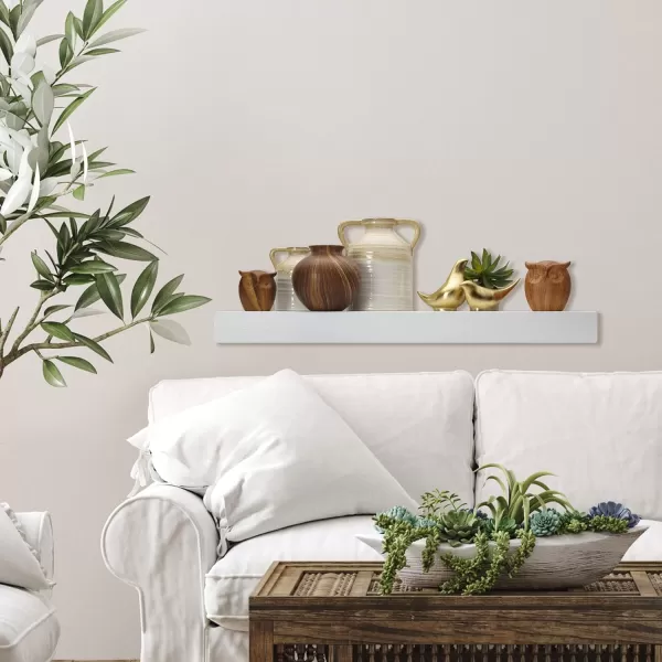 Mikasa Chunky Shelf for Bedroom, Living Room, Bathroom, Kitchen, Nursery with Pole Mount, 24-Inch, White