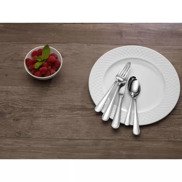 Mikasa Cocoa Blossom 18/10 Stainless Steel Flatware Hostess Serving Utensil, 65 Piece Set, Silver