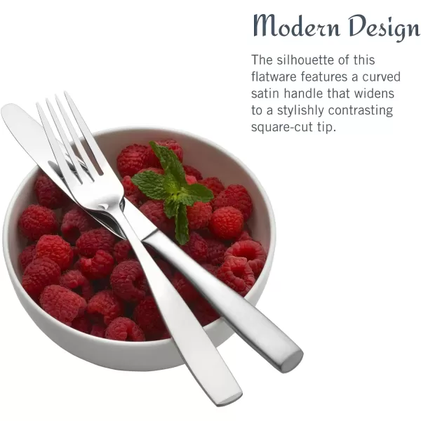 Mikasa Cocoa Blossom 18/10 Stainless Steel Flatware Hostess Serving Utensil, 65 Piece Set, Silver