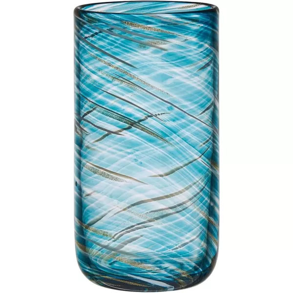 Mikasa Color Swirl Rocks Double Old Fashioned Glasses, Set of 4, Blue