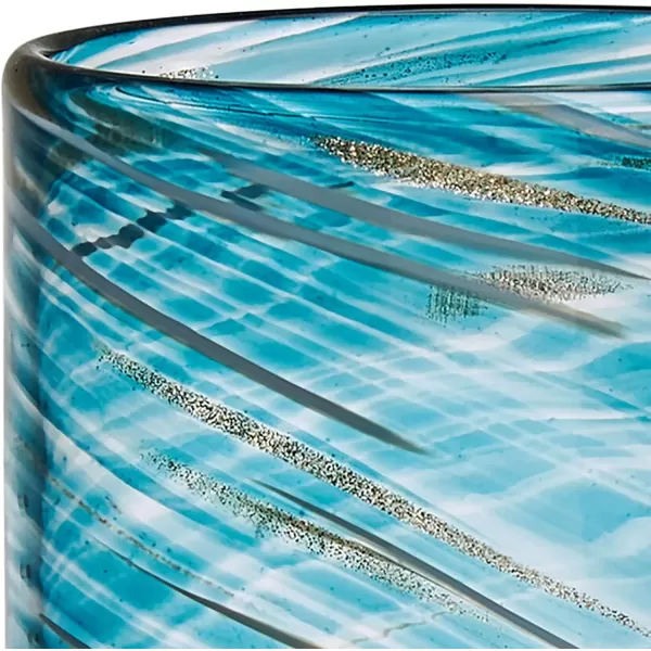 Mikasa Color Swirl Rocks Double Old Fashioned Glasses, Set of 4, Blue