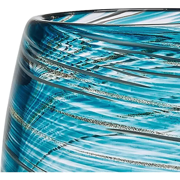 Mikasa Color Swirl Rocks Double Old Fashioned Glasses, Set of 4, Blue