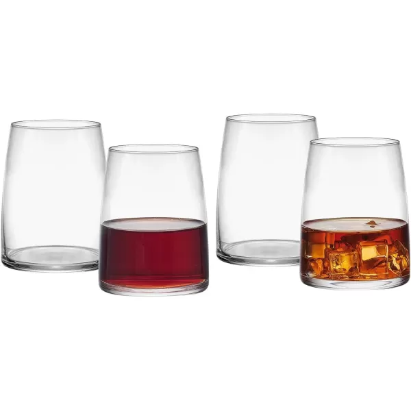 Mikasa Cora Set Of 4 Double Old Fashioned Whiskey Glasses