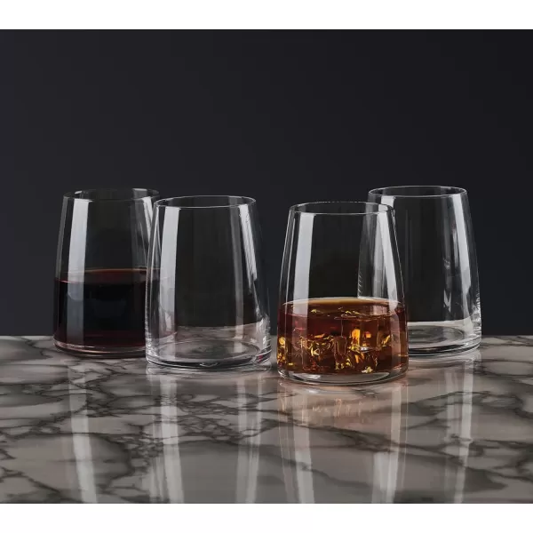Mikasa Cora Set Of 4 Double Old Fashioned Whiskey Glasses