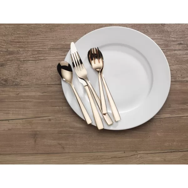 Mikasa Delano Black Satin 20-Piece Stainless Steel Flatware Set, Service for 4