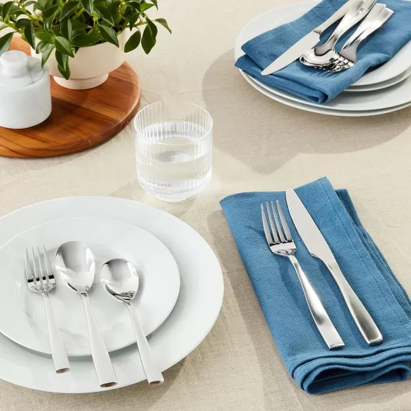 Mikasa Delano Black Satin 20-Piece Stainless Steel Flatware Set, Service for 4
