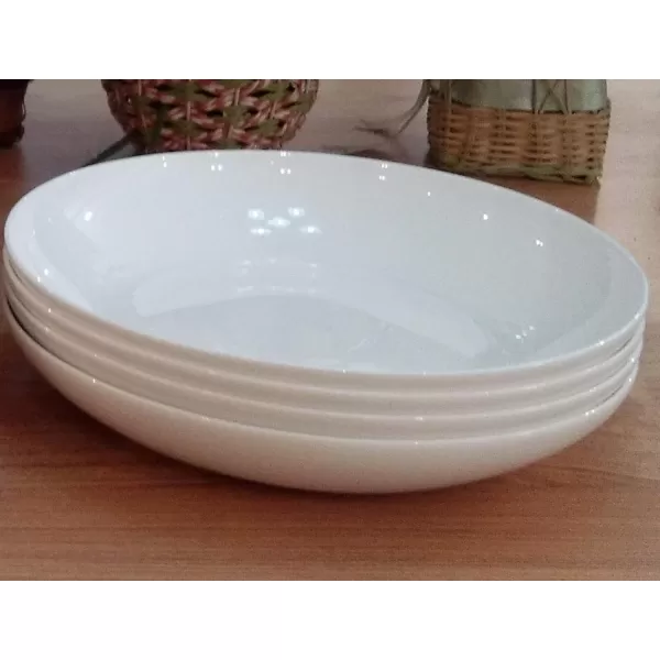 Mikasa Delray 14-Inch Oval Platter and 9-Inch Vegetable Bowl Set , White -)