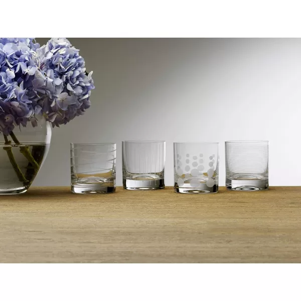 Mikasa, Double Old Fashioned Glass, Clear Clear, Set of 4, 10 fluid ounces
