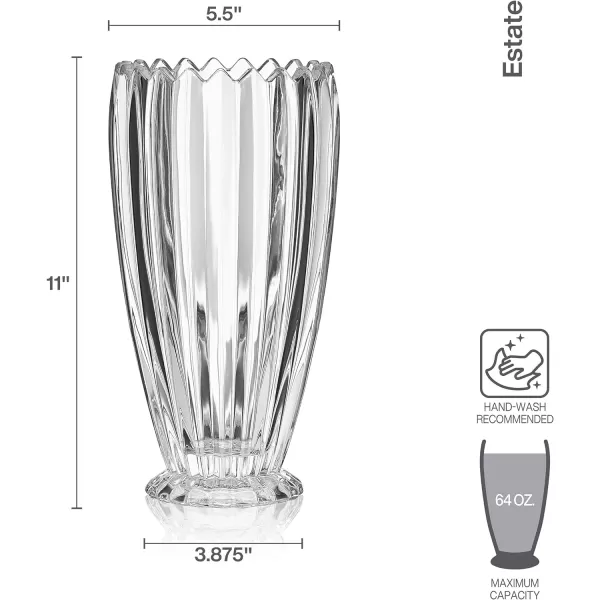 Mikasa Estate Crystal Vase, Clear