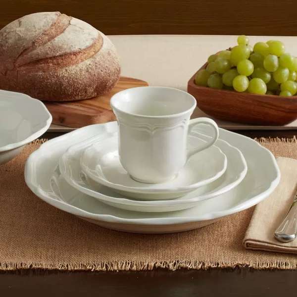 Mikasa French Countryside 16-Piece Dinnerware Set, Service for 4,White