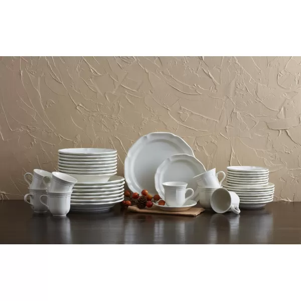 Mikasa French Countryside 16-Piece Dinnerware Set, Service for 4,White