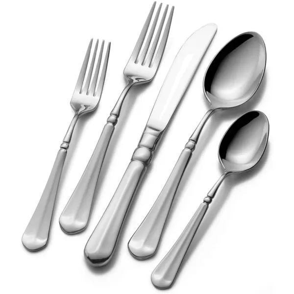 Mikasa French Countryside 45-Piece Stainless Steel Flatware Set with Serveware, Service for 8
