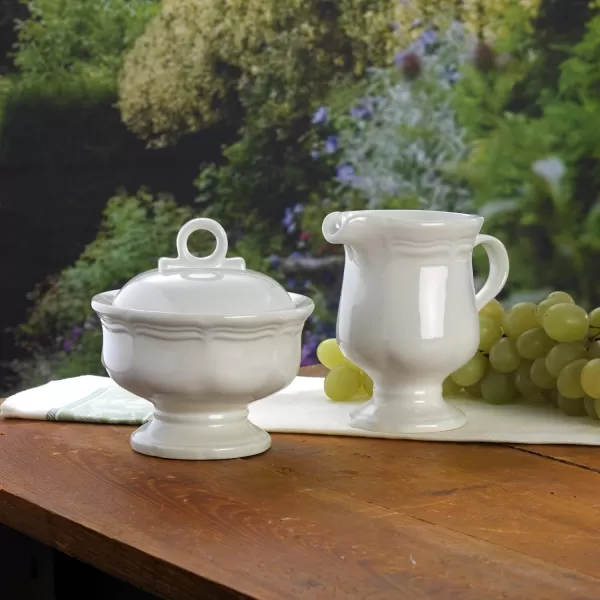 Mikasa French Countryside Covered Sugar Bowl, White