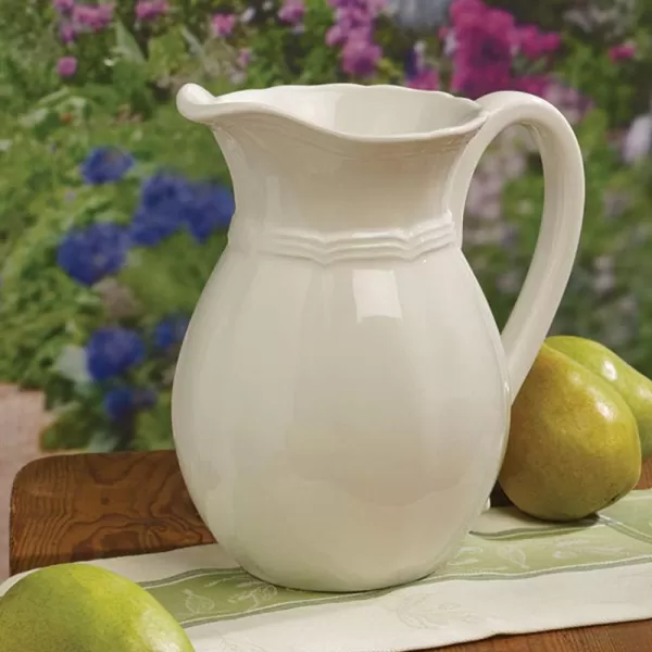Mikasa French Countryside Pitcher, 47-Ounce, Ivory -