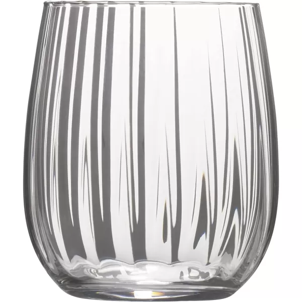 Mikasa Gail Optic Set of 4 Highball Tumbler Cups, 4 Count , Clear