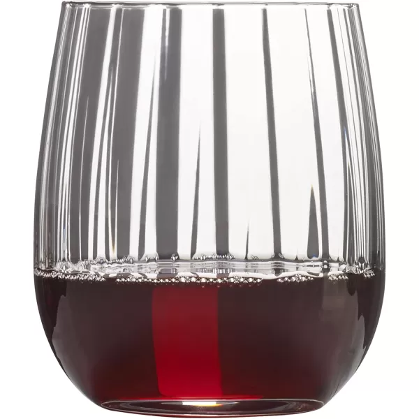 Mikasa Gail Optic Set of 4 Highball Tumbler Cups, 4 Count , Clear