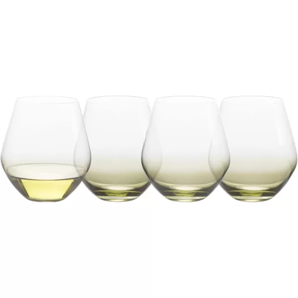 Mikasa Gianna Ombre Set of 4 Red Wine Glasses, 19.75-Ounce, Sage