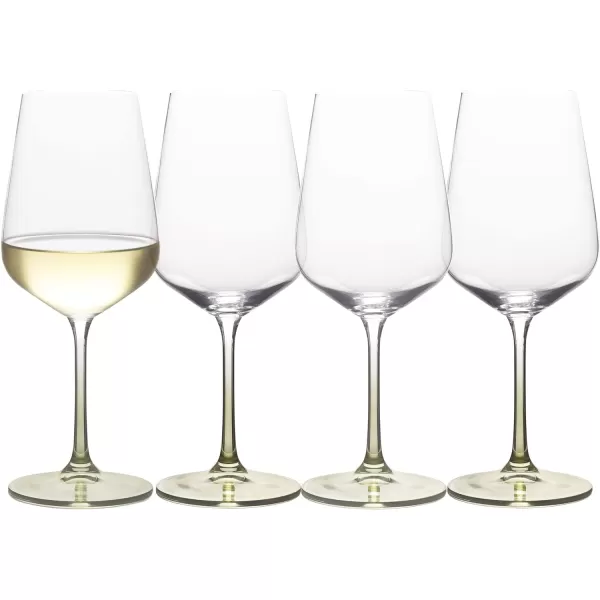 Mikasa Gianna Ombre Set of 4 Red Wine Glasses, 19.75-Ounce, Sage