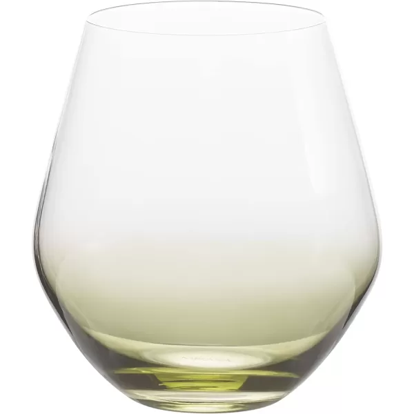 Mikasa Gianna Ombre Set of 4 Red Wine Glasses, 19.75-Ounce, Sage