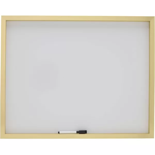 Mikasa Gold Framed Calendar White Cork Board Combo, Includes 5 Tacks and 1 Marker, 24x19