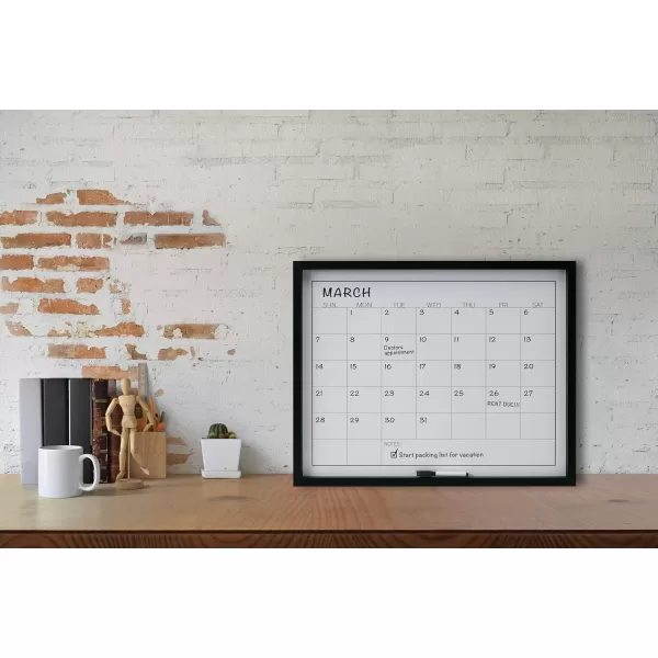 Mikasa Gold Framed Calendar White Cork Board Combo, Includes 5 Tacks and 1 Marker, 24x19