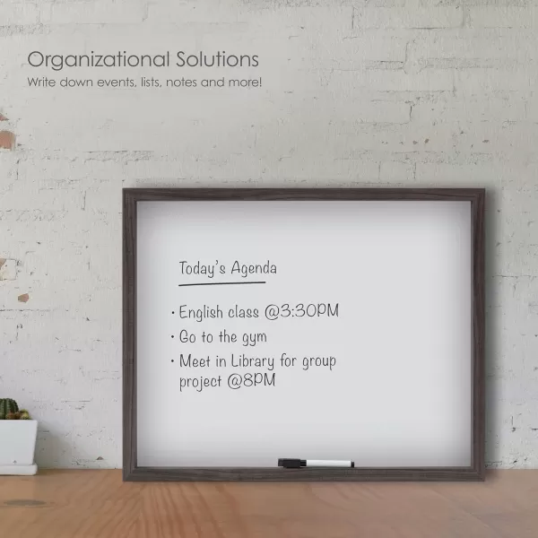 Mikasa Gold Framed Calendar White Cork Board Combo, Includes 5 Tacks and 1 Marker, 24x19