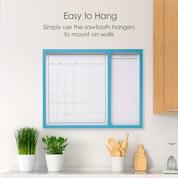 Mikasa Gold Framed Calendar White Cork Board Combo, Includes 5 Tacks and 1 Marker, 24x19