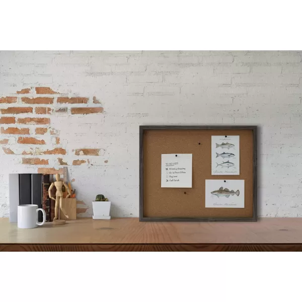 Mikasa Gold Framed Calendar White Cork Board Combo, Includes 5 Tacks and 1 Marker, 24x19