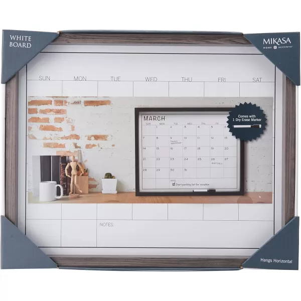 Mikasa Gold Framed Calendar White Cork Board Combo, Includes 5 Tacks and 1 Marker, 24x19
