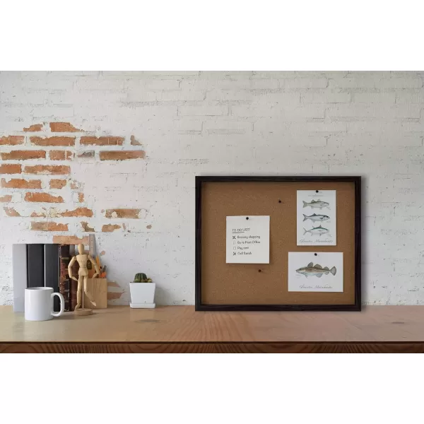 Mikasa Gold Framed Calendar White Cork Board Combo, Includes 5 Tacks and 1 Marker, 24x19