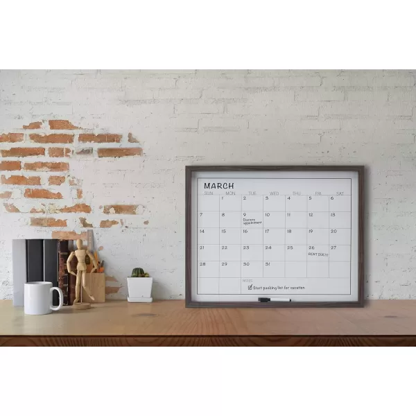 Mikasa Gold Framed Calendar White Cork Board Combo, Includes 5 Tacks and 1 Marker, 24x19