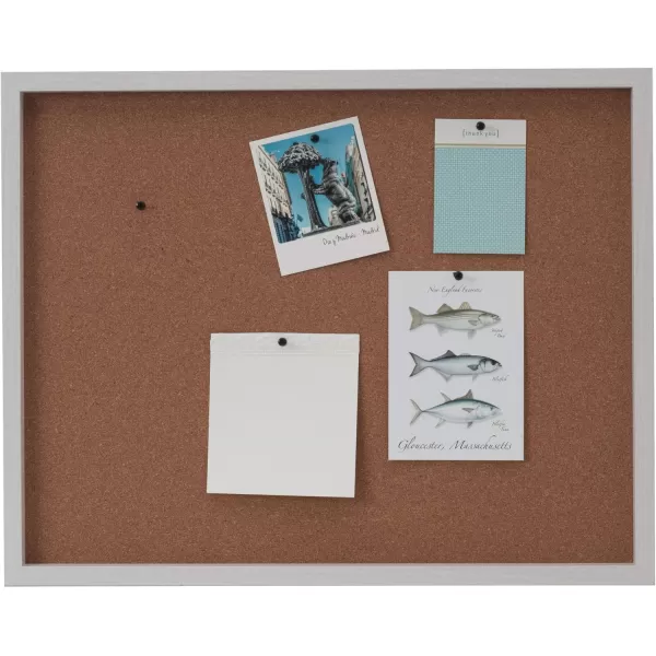 Mikasa Gold Framed Calendar White Cork Board Combo, Includes 5 Tacks and 1 Marker, 24x19