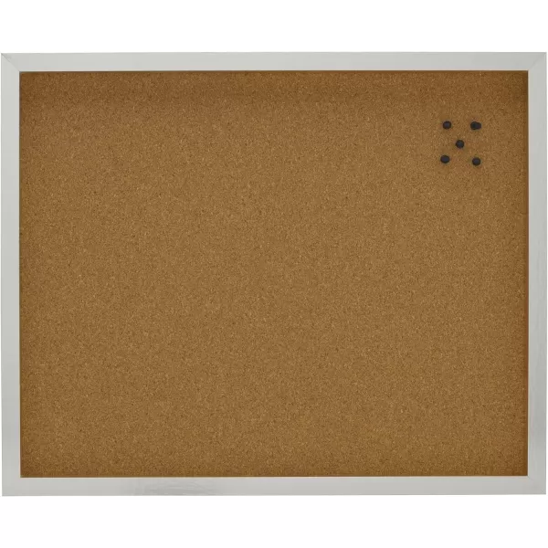 Mikasa Gold Framed Calendar White Cork Board Combo, Includes 5 Tacks and 1 Marker, 24x19