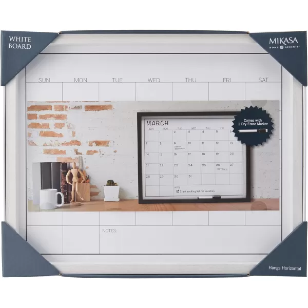 Mikasa Gold Framed Calendar White Cork Board Combo, Includes 5 Tacks and 1 Marker, 24x19