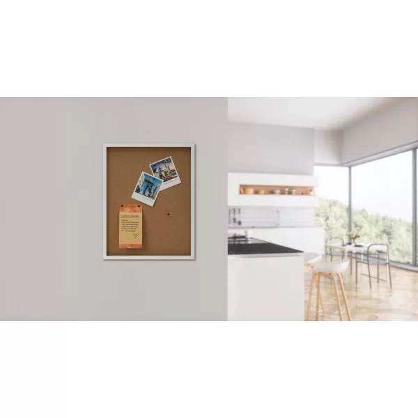 Mikasa Gold Framed Calendar White Cork Board Combo, Includes 5 Tacks and 1 Marker, 24x19