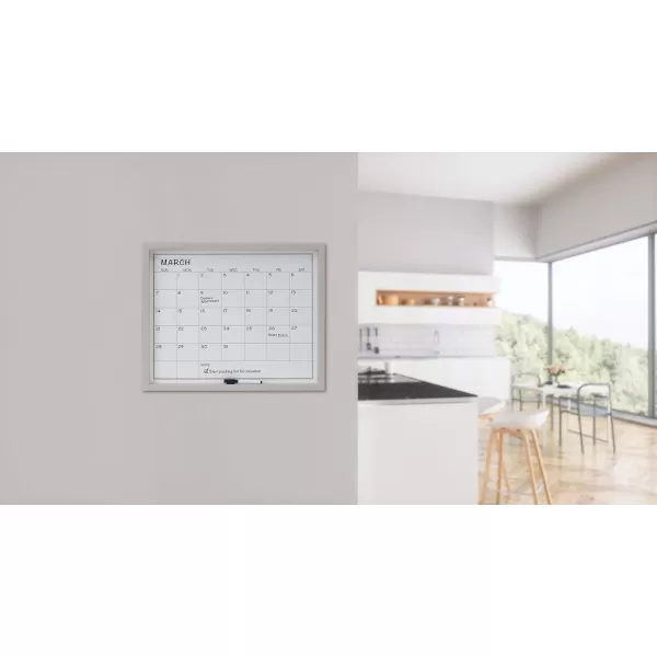Mikasa Gold Framed Calendar White Cork Board Combo, Includes 5 Tacks and 1 Marker, 24x19