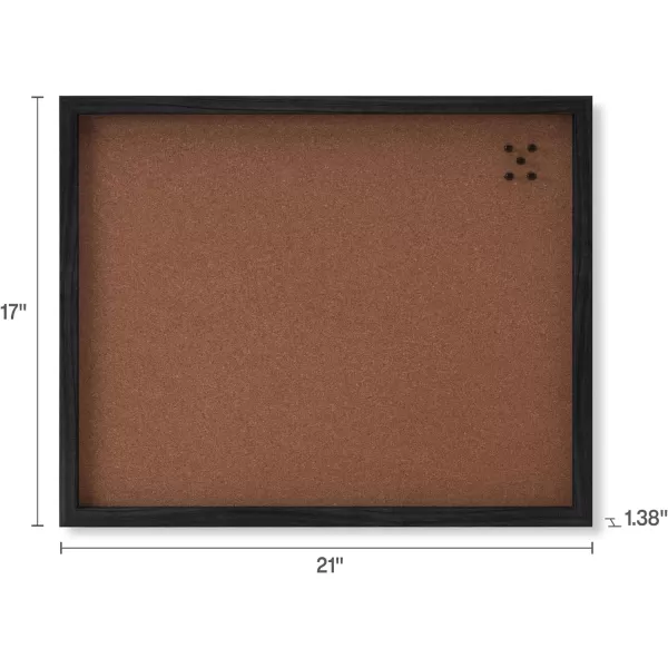Mikasa Gold Framed Calendar White Cork Board Combo, Includes 5 Tacks and 1 Marker, 24x19