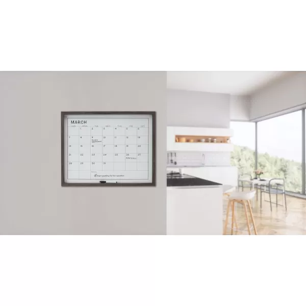 Mikasa Gold Framed Calendar White Cork Board Combo, Includes 5 Tacks and 1 Marker, 24x19