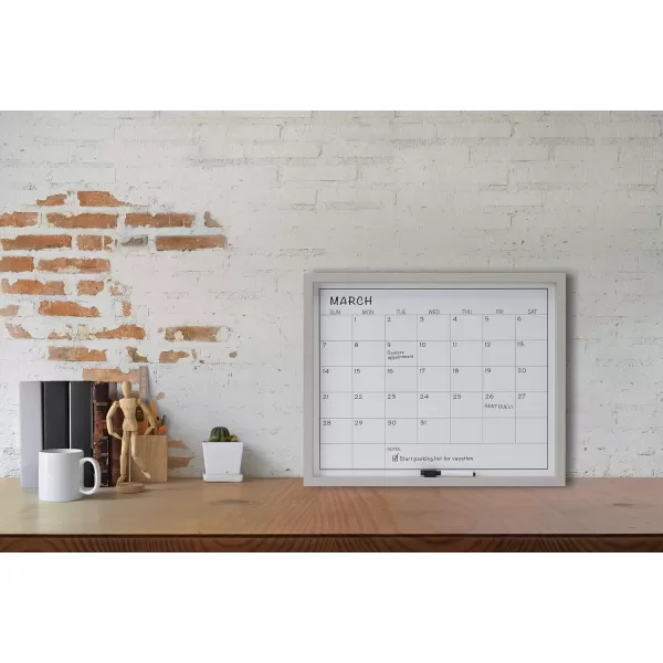 Mikasa Gold Framed Calendar White Cork Board Combo, Includes 5 Tacks and 1 Marker, 24x19